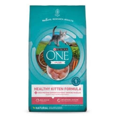Purina ONE +Plus Healthy Kitten Muscle Vision & Brain Development Natural Dry Cat Food, 7-lb bag