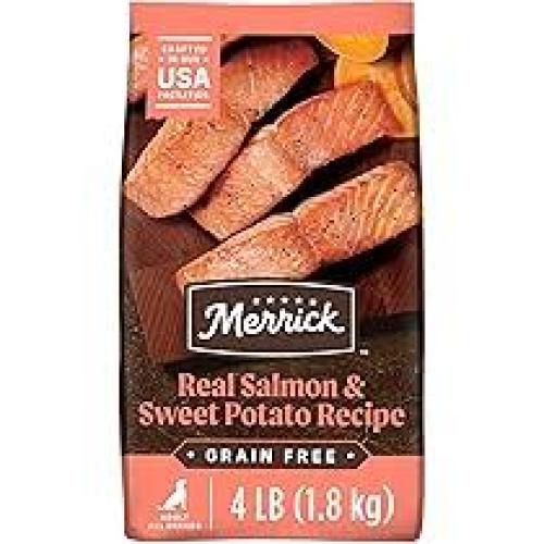 Merrick Premium Grain Free Dry Adult Dog Food  With Real Salmon And Sweet Potato 4 lb