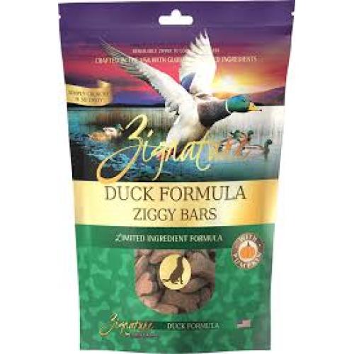 Zignature Duck Formula Ziggy Bars Biscuit Dog Treats 12oz