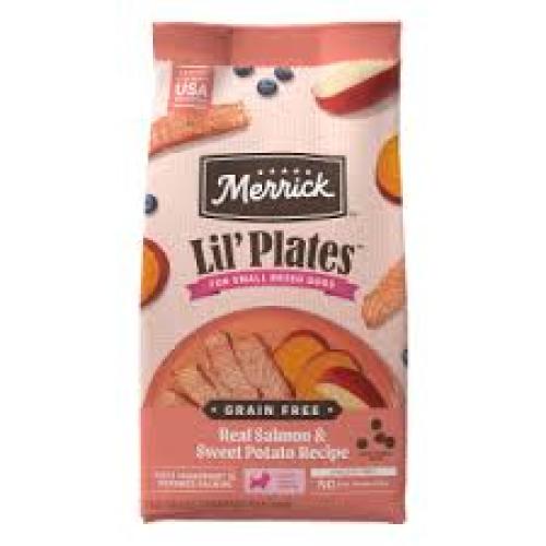 Merrick Lil’ Plates Premium Grain Free Dry Dog Food for Small Dogs, Real Salmon and Sweet Potato Kib