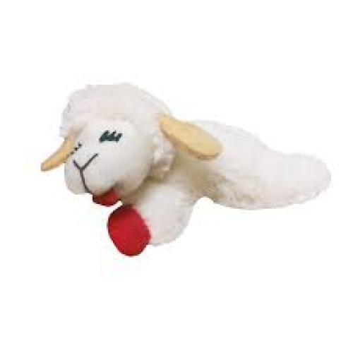 Multipet Lamb Chop Plush Cat Toy with Catnip, 4 In