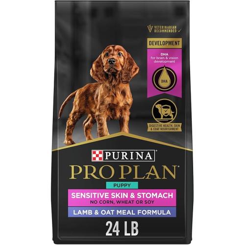 Purina Pro Plan Sensitive Skin and Stomach Puppy Food Lamb and Oat Meal Formula - 24 lb. Bag