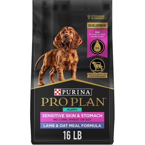 Purina Pro Plan Sensitive Skin and Stomach Puppy Food Lamb and Oat Meal Formula - 16 lb. Bag
