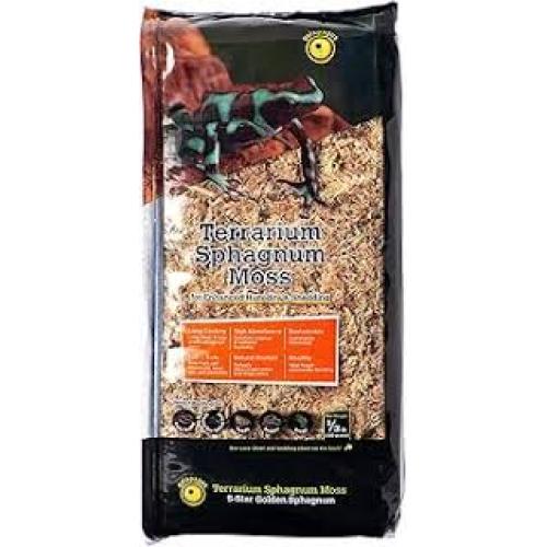 Galapagos 5-Star Terrarium Sphagnum Moss Substrate Gold, 1ea/0.33 lb