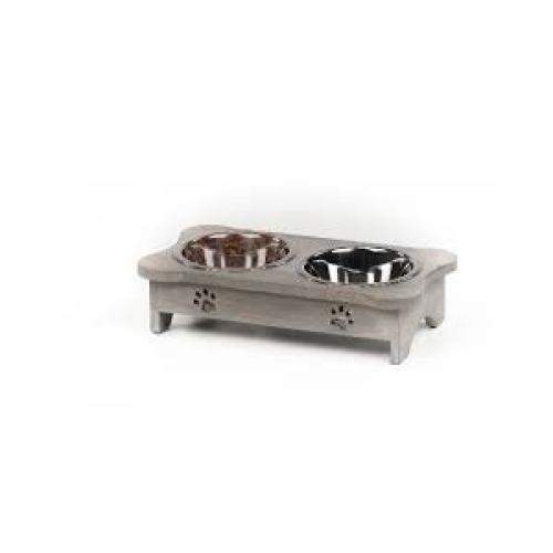 Loving Pets Black Label Wooden Modern Raised Diner 1ea/2 qt
