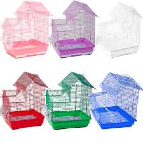A & E Cages Happy Beaks House Top Bird Cage Assorted, 14In X 11In X 18 in