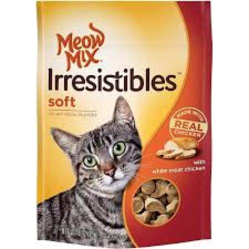 Meow Mix Irresistibles White Meat Chicken Soft & Chewy Cat Treats, 3-oz bag