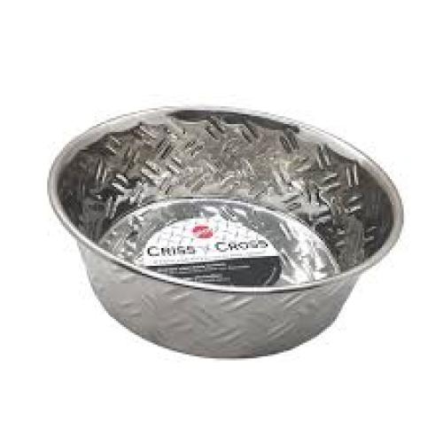 Spot Criss-Cross Stainless Steel No-Skid Dog Bowl 1ea/32 oz