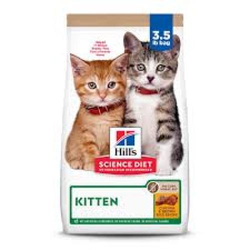 Hill's Science Diet Kitten Chicken & Brown Rice Recipe No Corn, Wheat or Soy Dry Cat Food, 3.5-lb