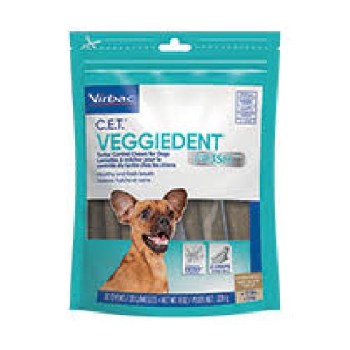 Virbac C.E.T. VeggieDent Fr3sh Dental Chews for X-Small Dogs, 30 count