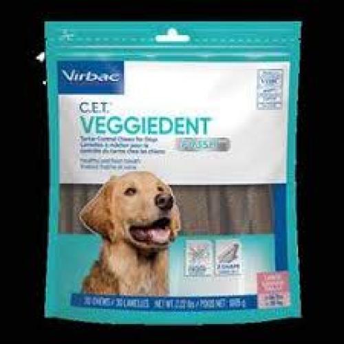 Virbac C.E.T. VeggieDent Fr3sh Dental Chews for Large Dogs, 30 count