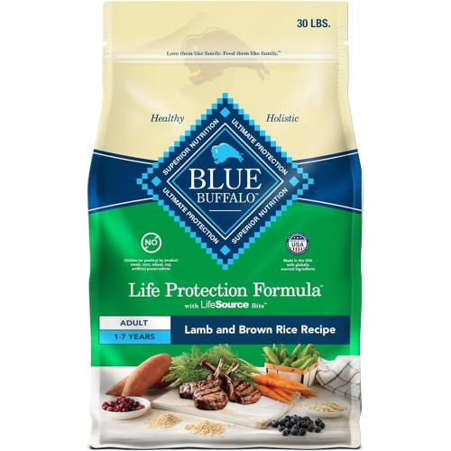 Blue Buffalo Life Protection Formula  Adult Lamb & Brown Rice Recipe Dry Dog Food, 30 lbs