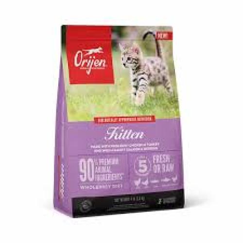 Orijen Grain Free Fresh & Raw Dry Kitten Food Chicken, Turkey, Salmon & Herring, 1ea/4 lb