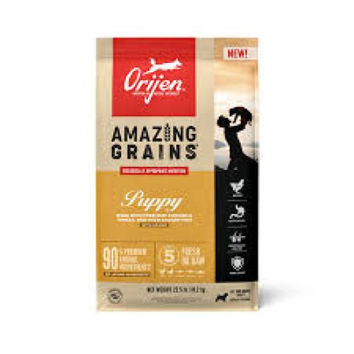 Orijen AMAZING GRAINS Dry Puppy Food Chicken, Turkey & Fish, 1ea/4 lb
