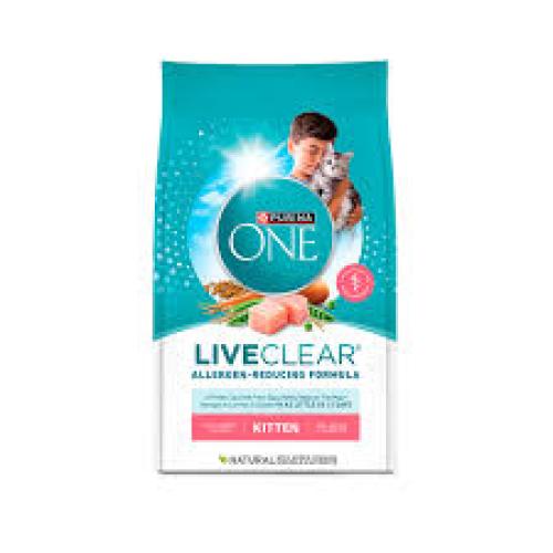 Purina ONE LiveClear Allergen-Reducing Formula Chicken Flavor Natural Kitten Dry Cat Food, 2.8-lb