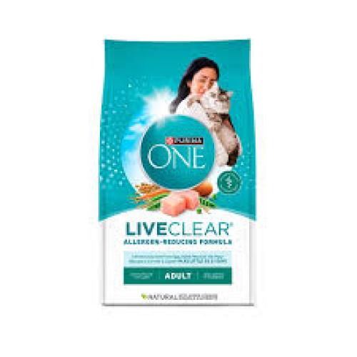 Purina ONE LiveClear Allergen-Reducing Formula Chicken Flavor Dry Cat Food, 3-lb bag