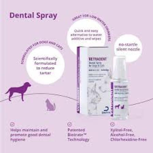 VETRADENT Mild Vanilla Flavored Dog & Cat Dental Spray, 2 oz