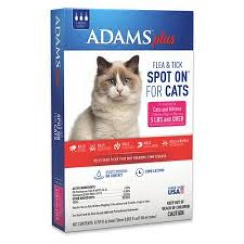 Adams Plus Flea & Tick Spot On for Cats 1ea/Over 5 lb