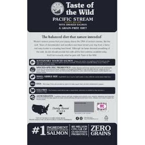 Taste of the Wild Pacific Stream Grain-Free with Smoke-Flavored Salmon Dry Puppy Food, 28 lbs.