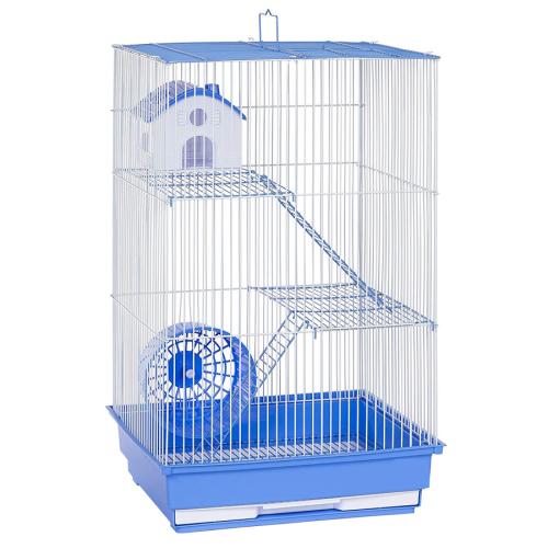 A  E Cages 3 Level Hamster/Gerbil Ca 14"X11"X22" - 3 Story Hamster/Gerbil Cage with House and Wheel