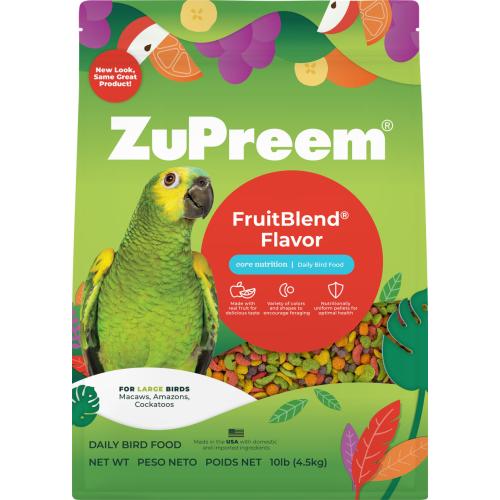 ZuPreem Fruit Blend Flavor Bird Food Large Bird, 1ea/10 lb
