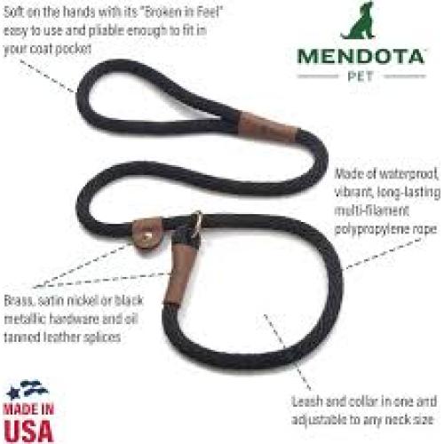 Mendota Slip Lead 3/8" x 4' - Black