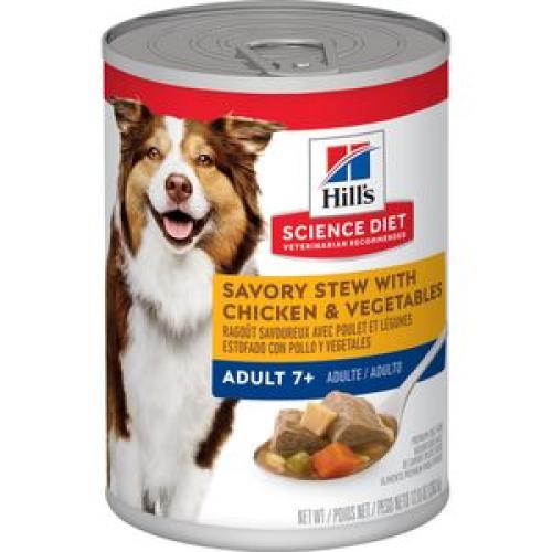 Hill's Science Diet Adult 7+ Savory Stew with Chicken & Vegetables dog food  12.8 oz
