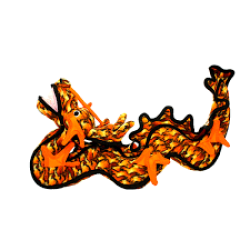 Tuffy Dragon Durable Dog Toy Orange
