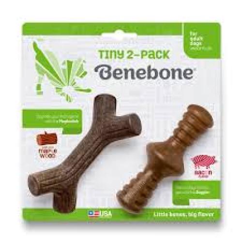 Benebone 2pk Maplestick/Zaggle Bacon Tiny