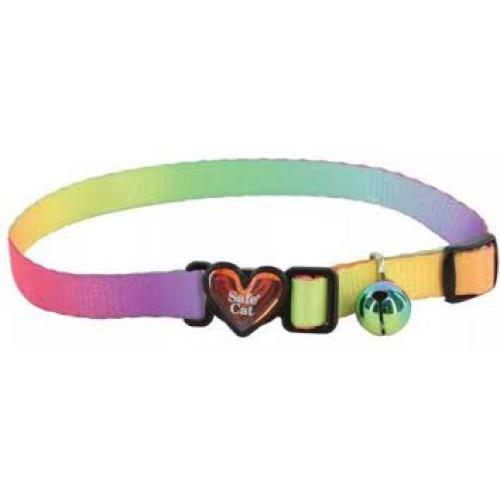 Coastal Safe Cat Collar 8"-12" - Pastel Rainbow