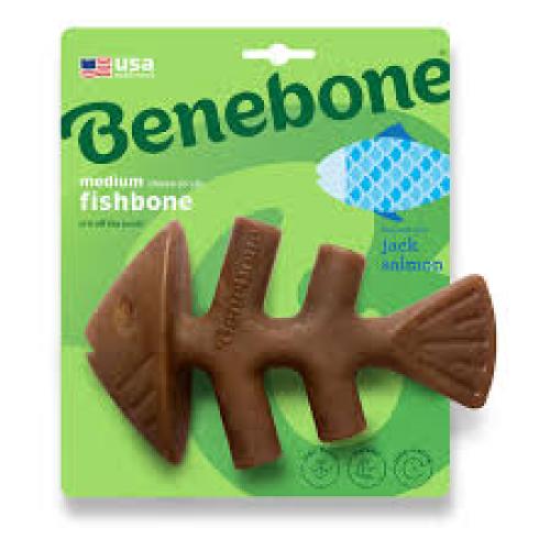 Benebone Fish Dog Bone Chew Toy - S
