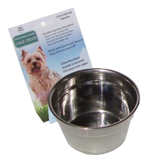 Lixit Stainless Steel Dog Crock Silver, 1ea/10 oz