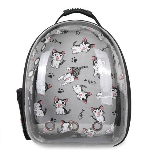 Clear Space Cat Backpack - Breathable, Portable, and Spacious Polyester Pet Carrier with Zipper Clos