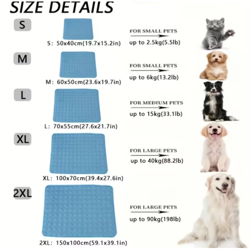 Pet Cooling Mats- Blue XS