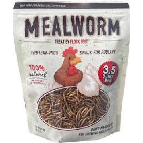 Flock Fest Dried Mealworms 3.5oz