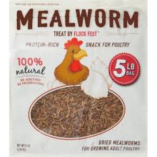 Flock Fest Dried Mealworms 5lbs