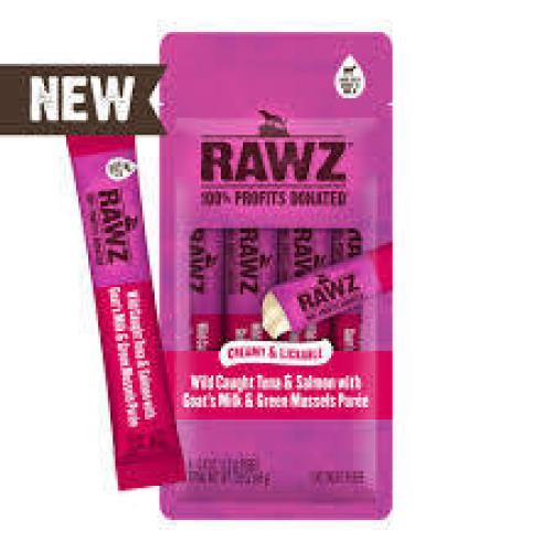 RAWZ Lickable Treat Tuna, Salmon, Goat Milk, Mussel 4ct