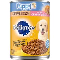 Pedigree Chopped Ground Dinner Chicken&Beef Wet Puppy Food 13.2oz