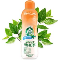 TropiClean Natural Flea Tick Soothing Shampoo for Dogs 20 oz