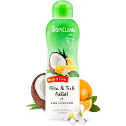 TropiClean Neem Citrus Flea Tick Relief Shampoo for Dogs 20 oz