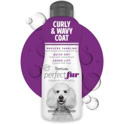TropiClean PerfectFur Curly Wavy Coat Shampoo 16 oz for Dogs