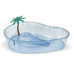 Lee's Aquarium  Pet Products Kidney Shape Turtle Lagoon w/ Plant