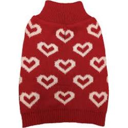 Fashion Pet Allover Hearts Dog Sweater