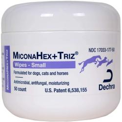 Dechra MiconaHex + Triz Wipes For Dogs, Cats & Horses (50ct)