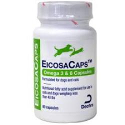 Dechra EicosaCaps Omega 3&6 Capsules L, for Dogs less than 40 lbs , 60 Ct