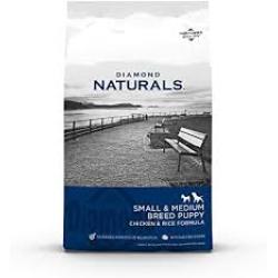 Diamond Naturals Small & Medium Breed Chicken and Rice Flavor Dry Puppy Food, 40 lbs.
