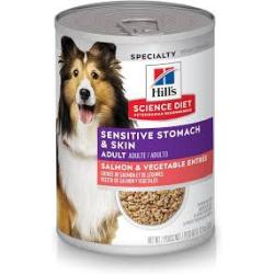 Hill's Science Diet Adult Sensitive Stomach & Skin Grain-Free Salmon & Vegetable Entree Canned Dog
