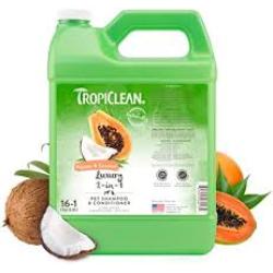 TropiClean Papaya & Coconut Luxury 2-in-1 Shampoo and Conditioner for Pets 1ea/1 gal