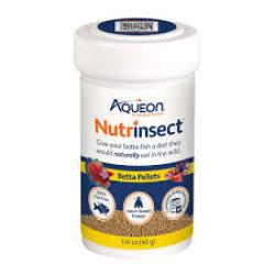 Aqueon Nutrinsect Fish-Free Fish Food Betta Pellets, 1.41-oz