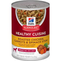 Hill's Science Diet Adult Healthy Cuisine Dog Food, Roasted Chicken, Carrots & Spinach Stew 12.5 oz